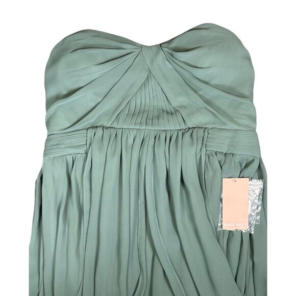 NWT Birdy Grey Grace Chiffon Convertible Maxi Dress Gown Women's XXL Sea Glass - Picture 4 of 11